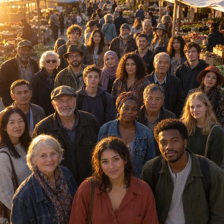A crowd: thirty faces under one light source — gpt-image-2.5-flare