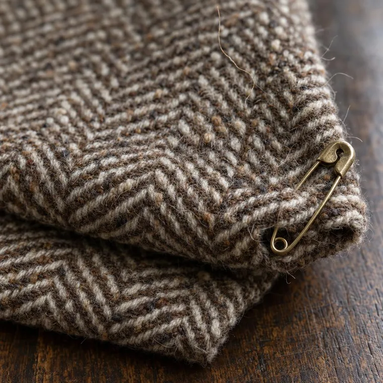 Fabric macro: tweed resolved to individual yarns — gpt-image-2.5-flare
