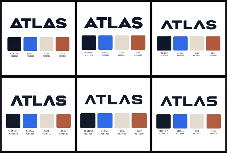 Colour spec card, three runs each (top Flare, bottom Sunburst) — flare x3
