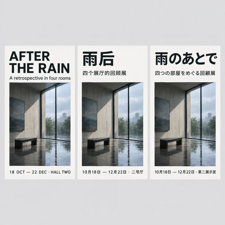 One layout, three languages: EN, ZH, JA — gpt-image-2.5-flare