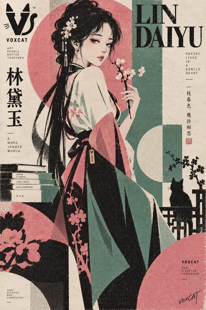 Retro silkscreen character poster