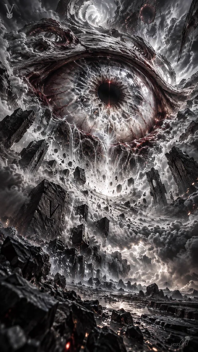 Dark epic megastructure spectacle