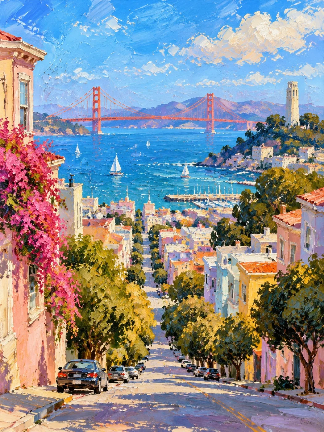 Impressionist cityscape