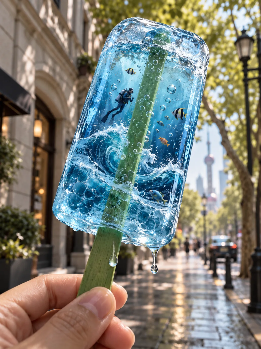 Fantasy underwater popsicle