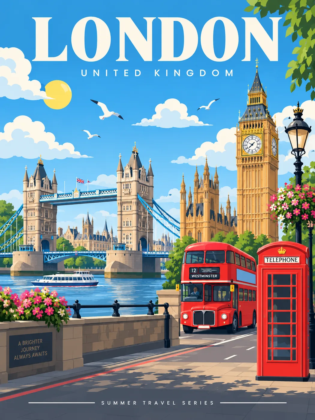 Colourful vector art poster