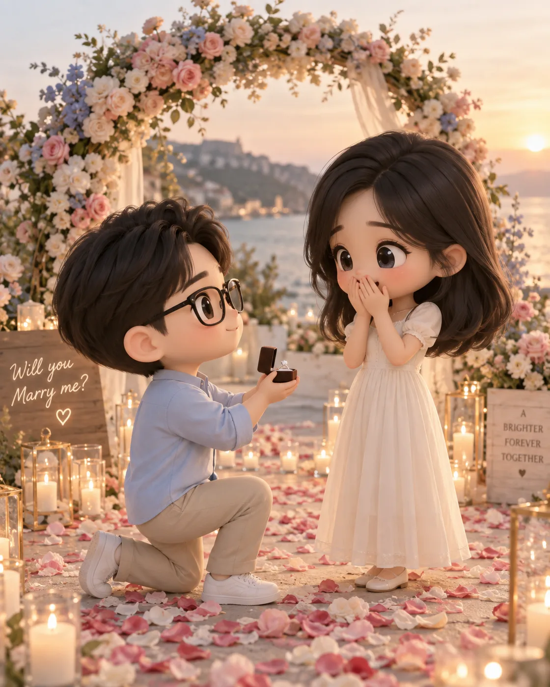 Chibi proposal scene