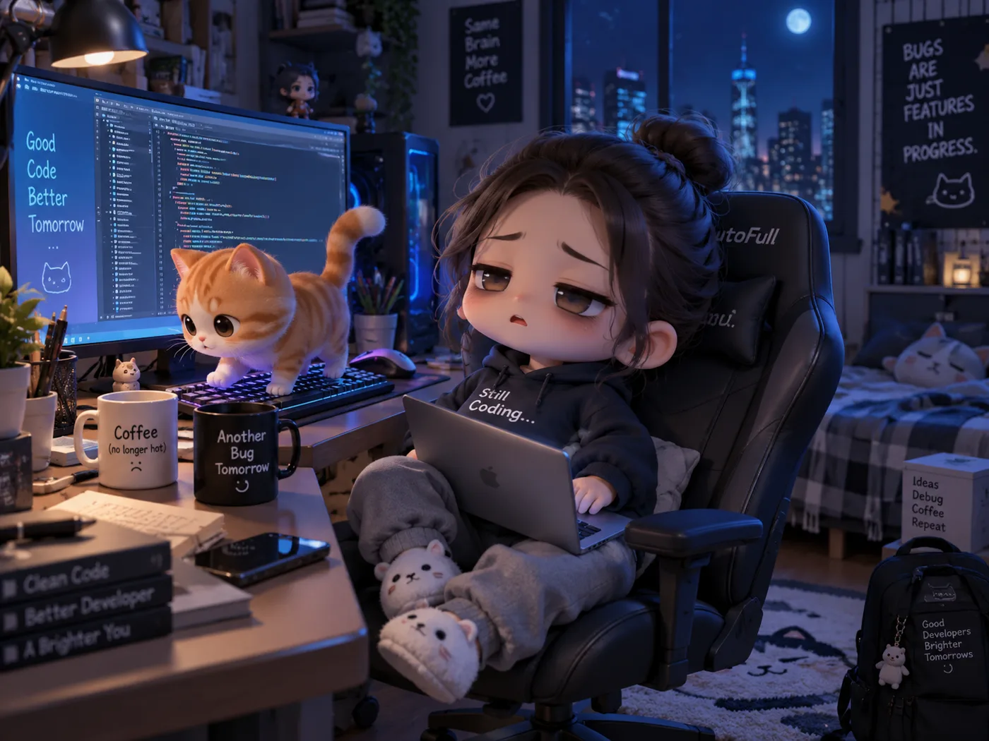 3D chibi scene