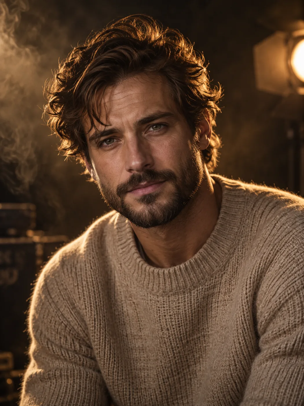 Golden-hour cinematic male portrait