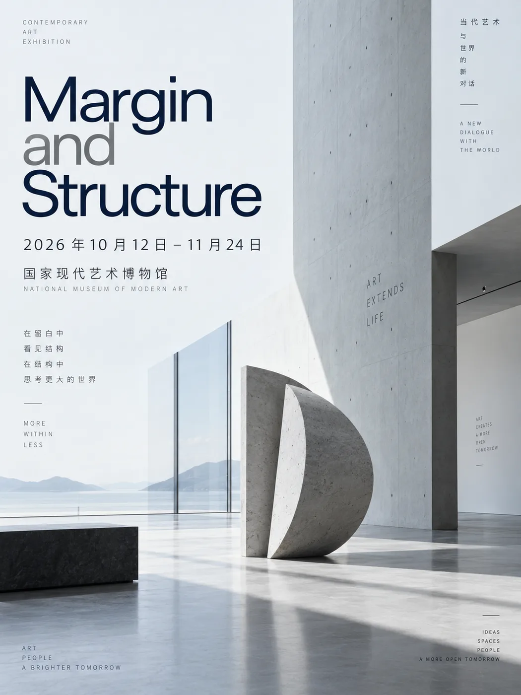 Modern art event poster