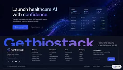 Footer and CTA: Biometric Astral
