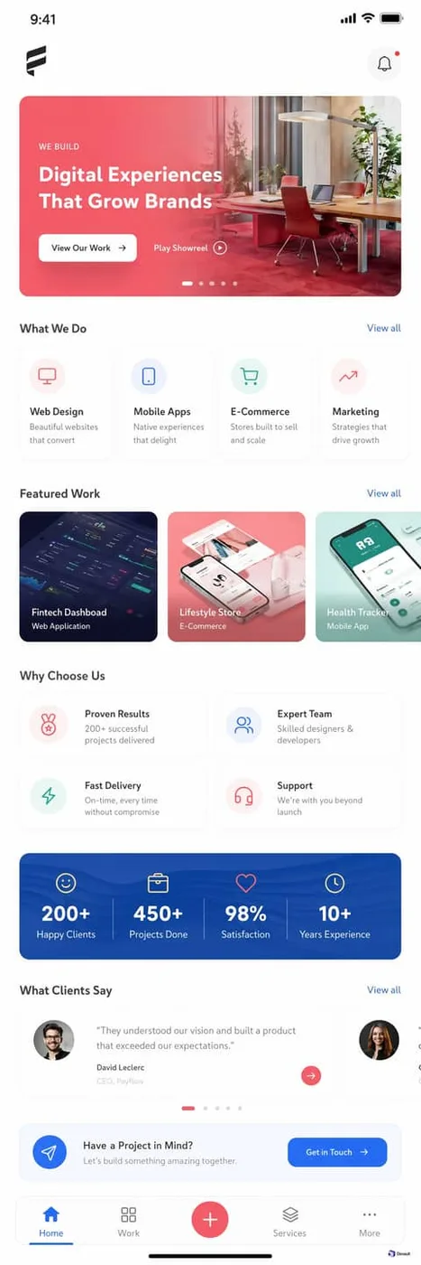 Mobile UI: Coral Studio Mobile