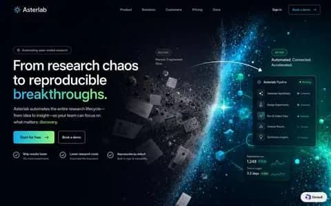 Hero section: Quantum Synthesis
