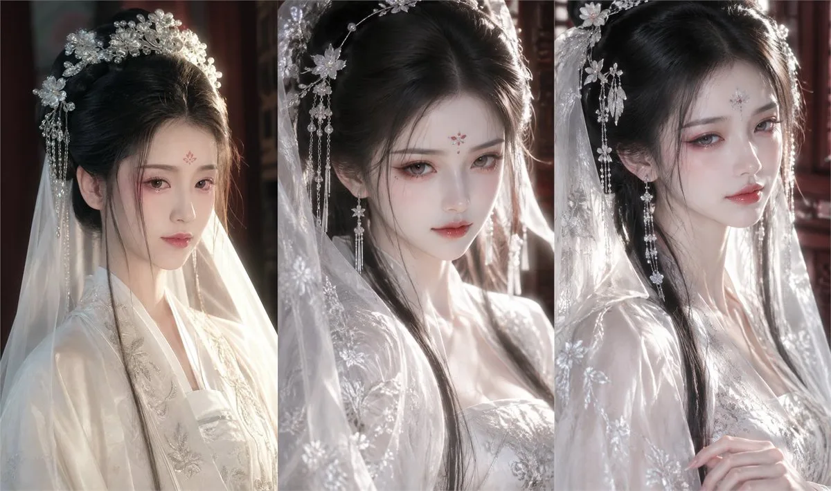 New-Chinese-style bride close-up