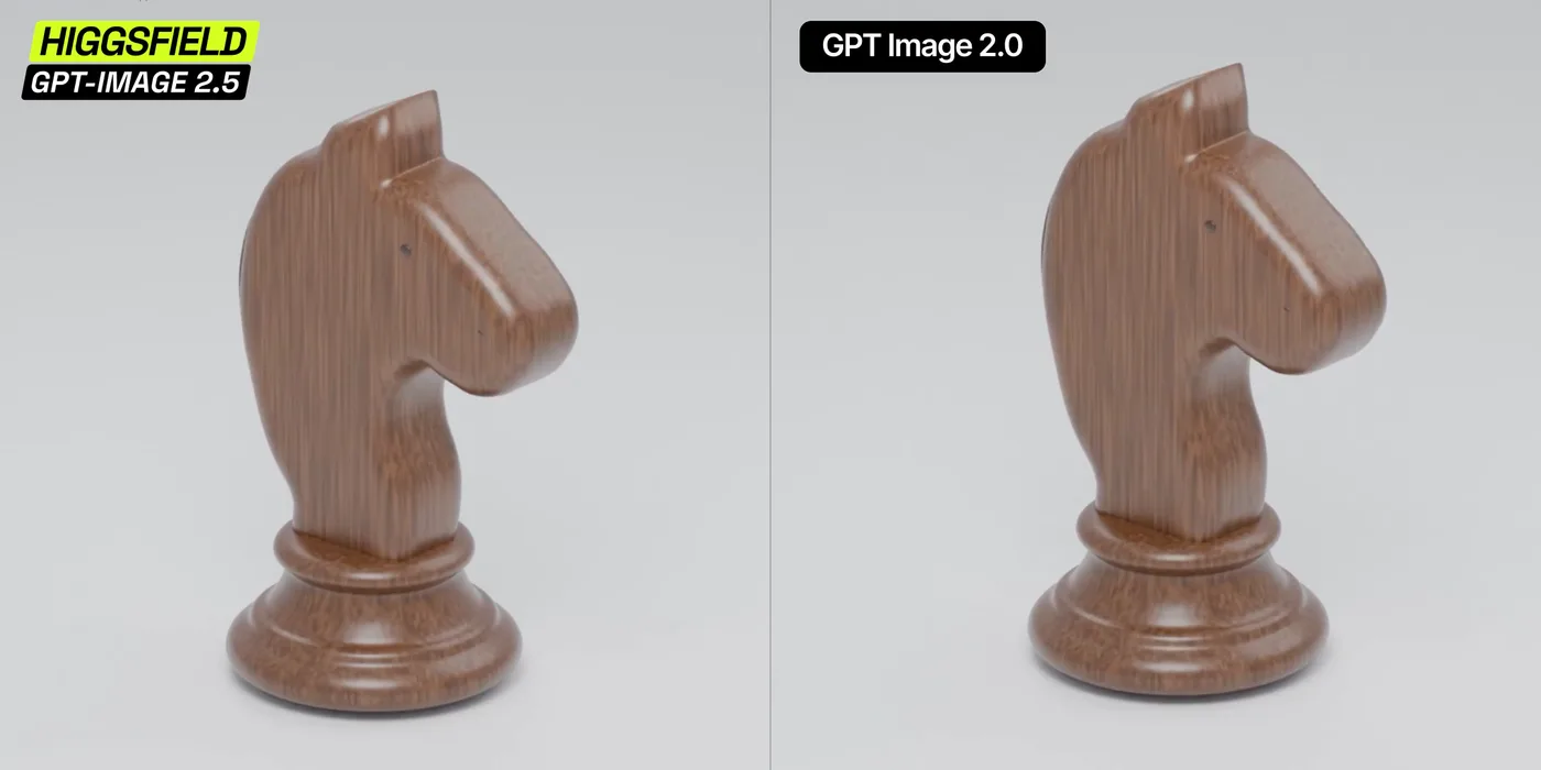 Wooden chess knight 360° turntable