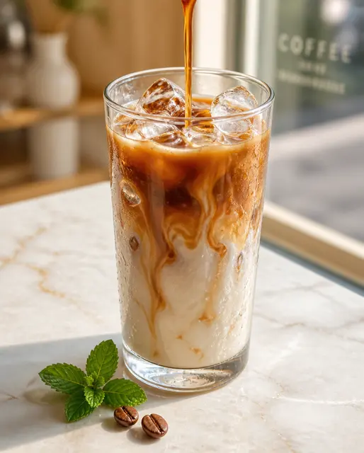 Iced Latte Glass Product Shot