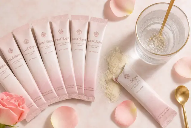 Collagen Sachets Flatlay