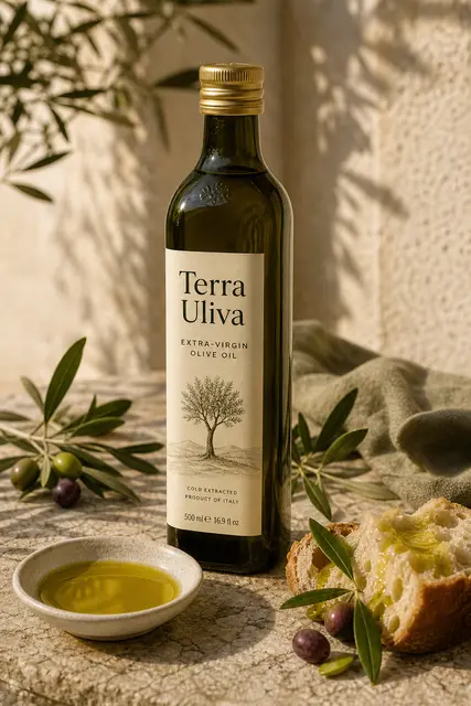 Olive Oil Bottle Rustic