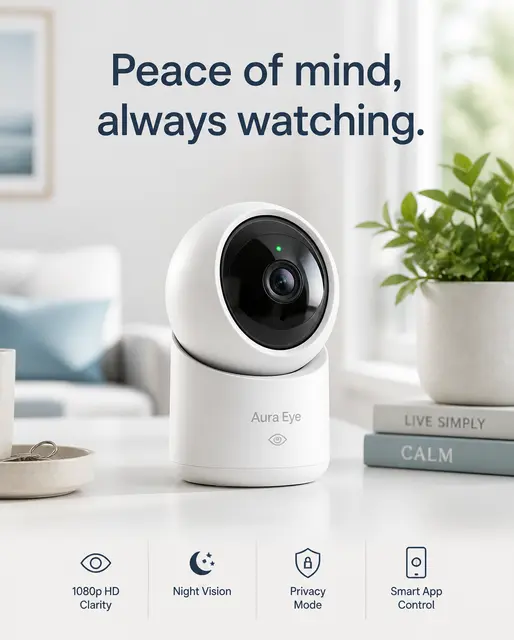 Aura Indoor Security Camera