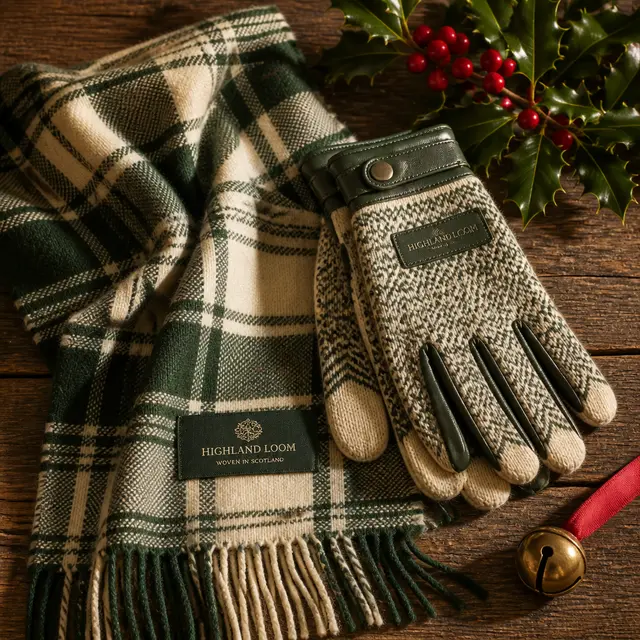 Wool Scarf & Gloves Set