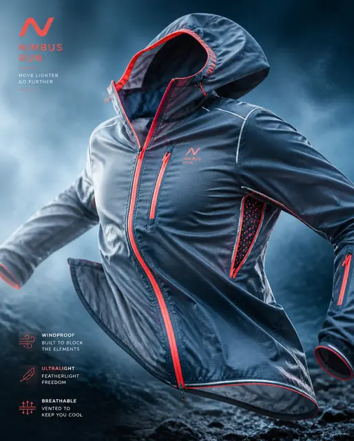 Running Jacket Dynamic Shot