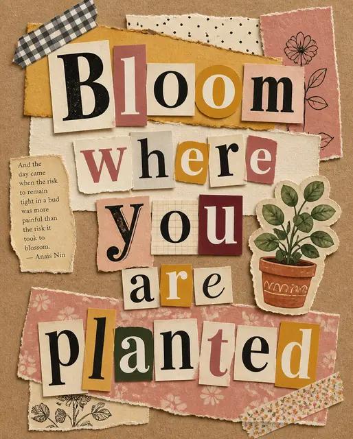 Torn Paper Collage Quote