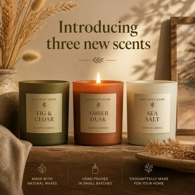 Candle Scent Launch Trio