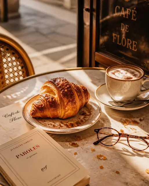 Croissant and Coffee Corner