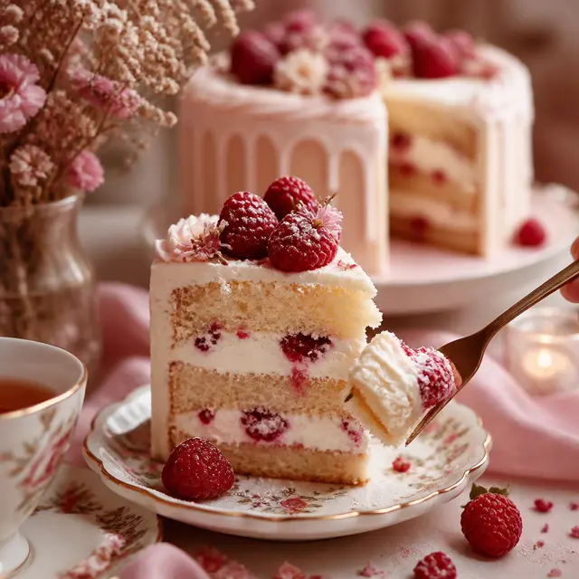 Berry Cake Slice Indulgence