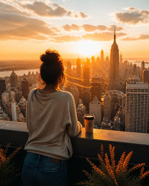 City Rooftop Golden Hour