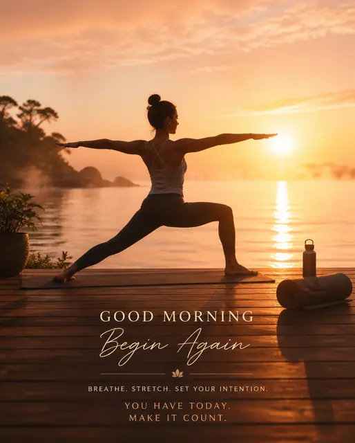 Sunrise Yoga Silhouette