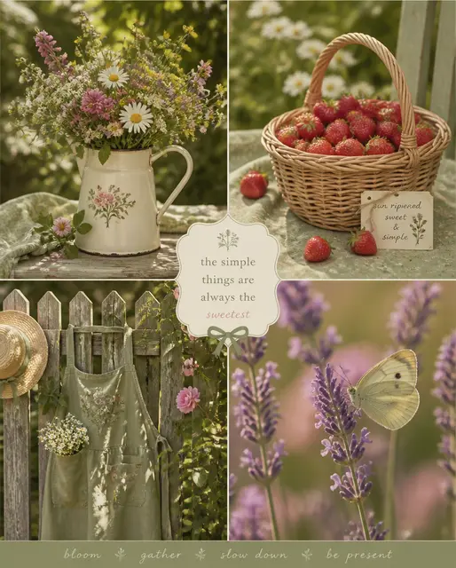 Cottagecore Garden Mood Board