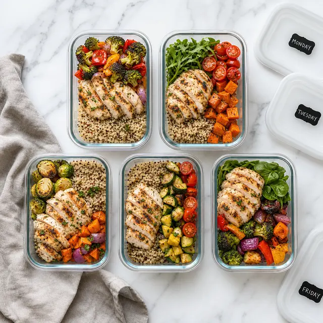 Healthy Meal Prep Grid