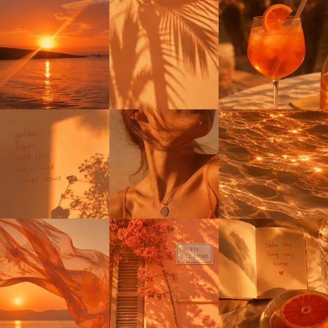 Warm Sunset Mood Board