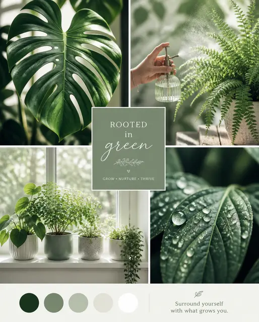 Botanical Green Mood Board