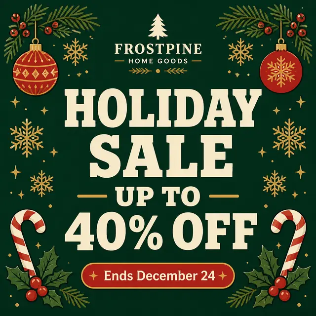 Frostpine Christmas Sale Banner