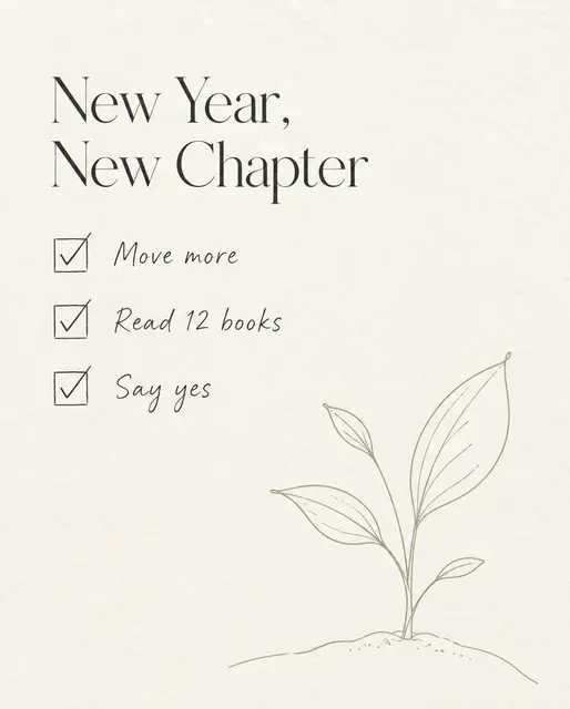 New Year New Chapter Minimal