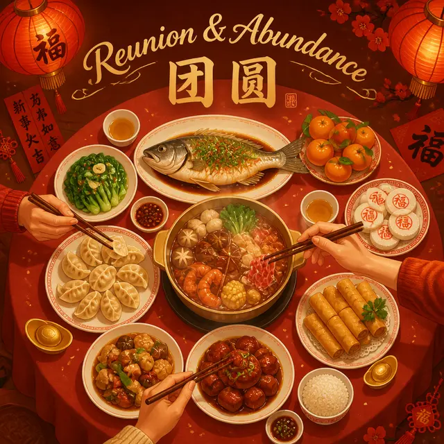 Reunion Dinner Illustration