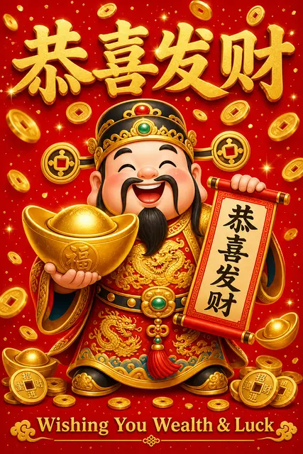 God Of Wealth Cartoon