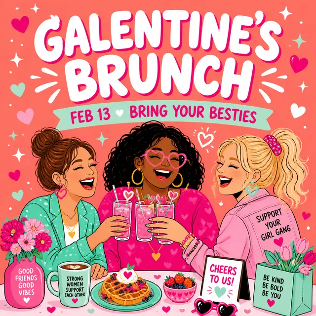 Galentine Brunch Flat