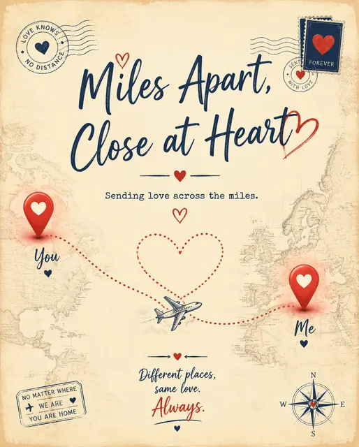 Long Distance Love Map