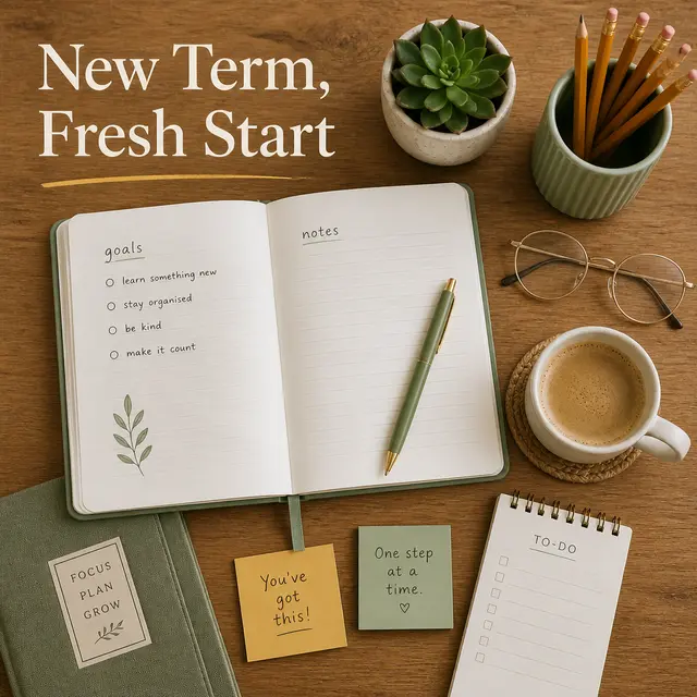 New Term Fresh Start Desk