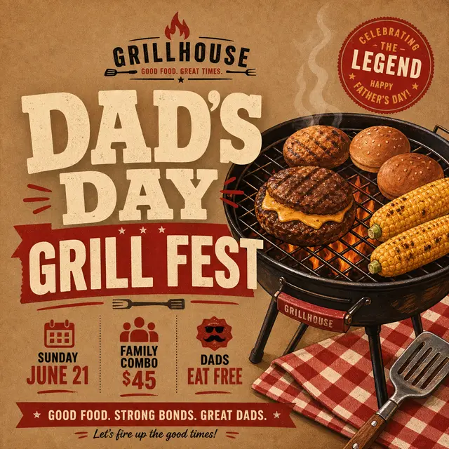 Grillhouse Dads Day Feast