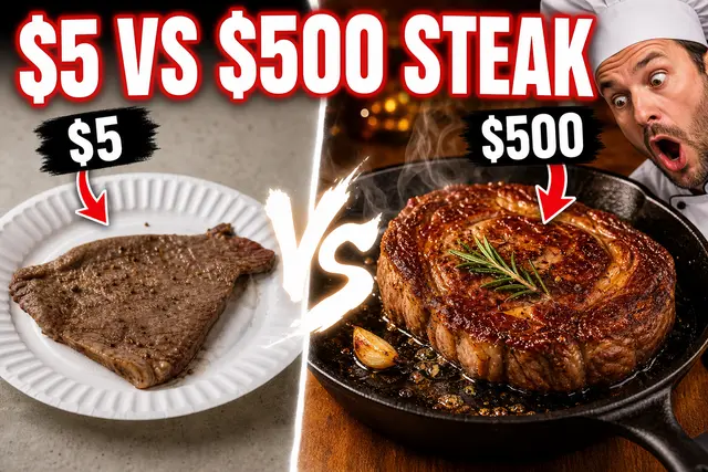 Five VS Five Hundred Steak