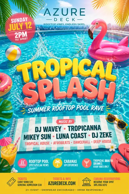 Tropical Splash Pool Party