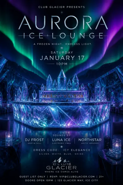Aurora Ice Lounge Night