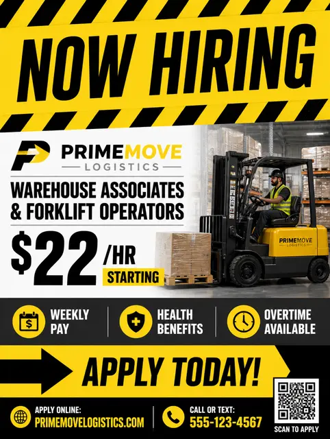Warehouse Jobs Flyer