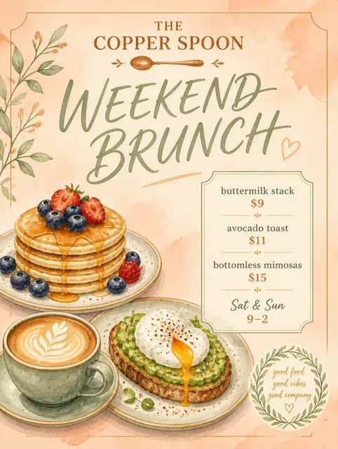 Brunch Menu Poster
