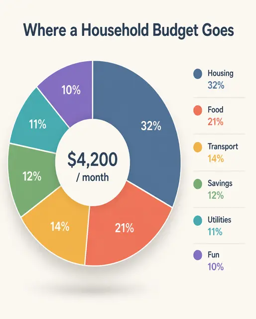 Monthly Household Budget Donut