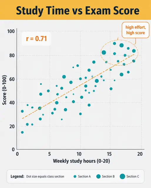 Study Hours Vs Scores Scatter