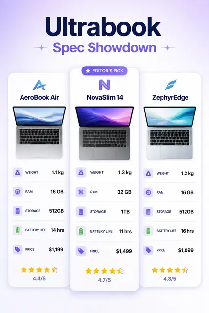 Ultrabook Spec Showdown